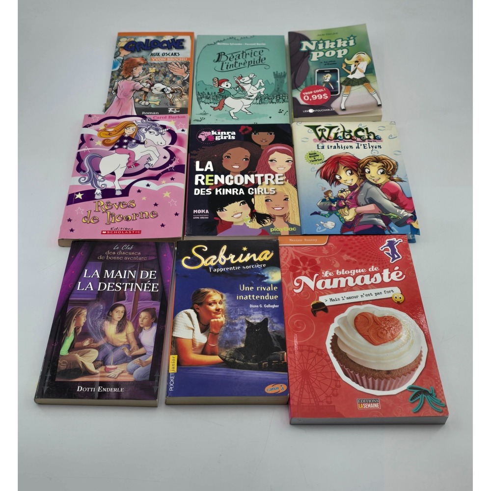 20x Random French‎ Books for Girls  Youth Early Reader / Young Adult / Children